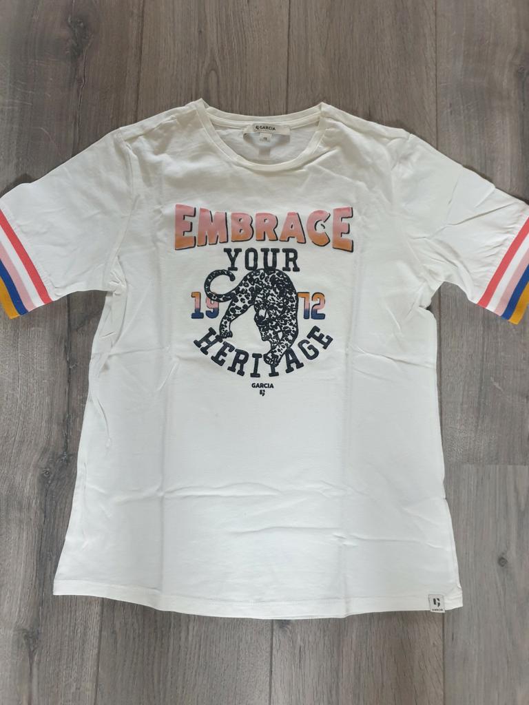T-shirt Garcia 170, Meisje, Ophalen of Verzenden, Zo goed als nieuw, Shirt of Longsleeve