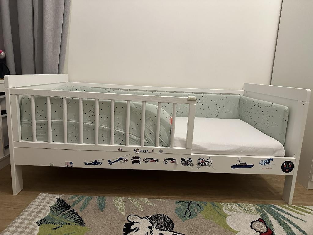 Petite Amelie Toddler Bed with Bumper & Mattress, Ophalen of Verzenden, Gebruikt, 140 tot 160 cm, 70 tot 85 cm