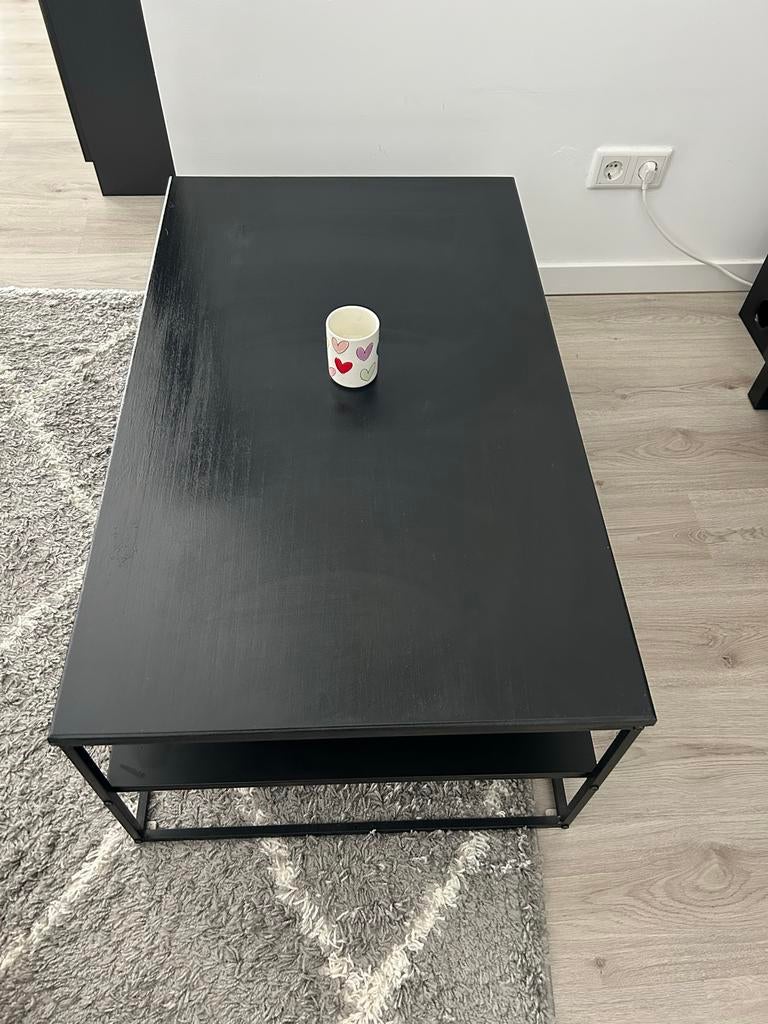 Xenos salontafel Gijs zwart - 100x60x38 cm, Gebruikt, 100 tot 150 cm, Metaal, Minder dan 50 cm