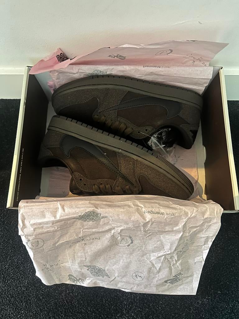Jordan 1 Low Travis Scott Reverse Mocha, Kleding | Heren, Schoenen, Nieuw, Sneakers of Gympen, Bruin, Ophalen of Verzenden