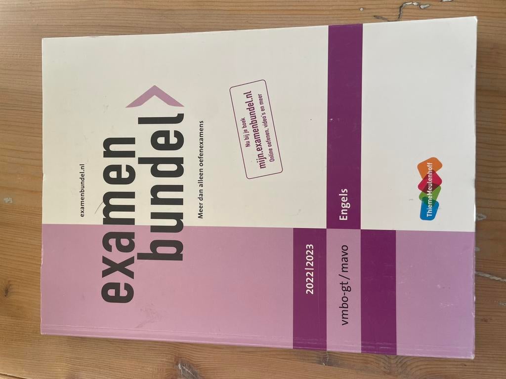Examenbundel engels vmbo-gt/mavo, Ophalen of Verzenden, Zo goed als nieuw, VMBO, Engels