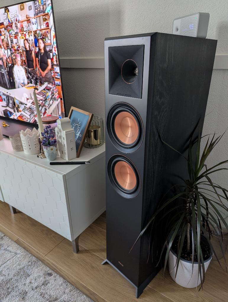 Klipsch RP-6000F Ebony, Zo goed als nieuw, 120 watt of meer, Front, Rear of Stereo speakers, Ophalen