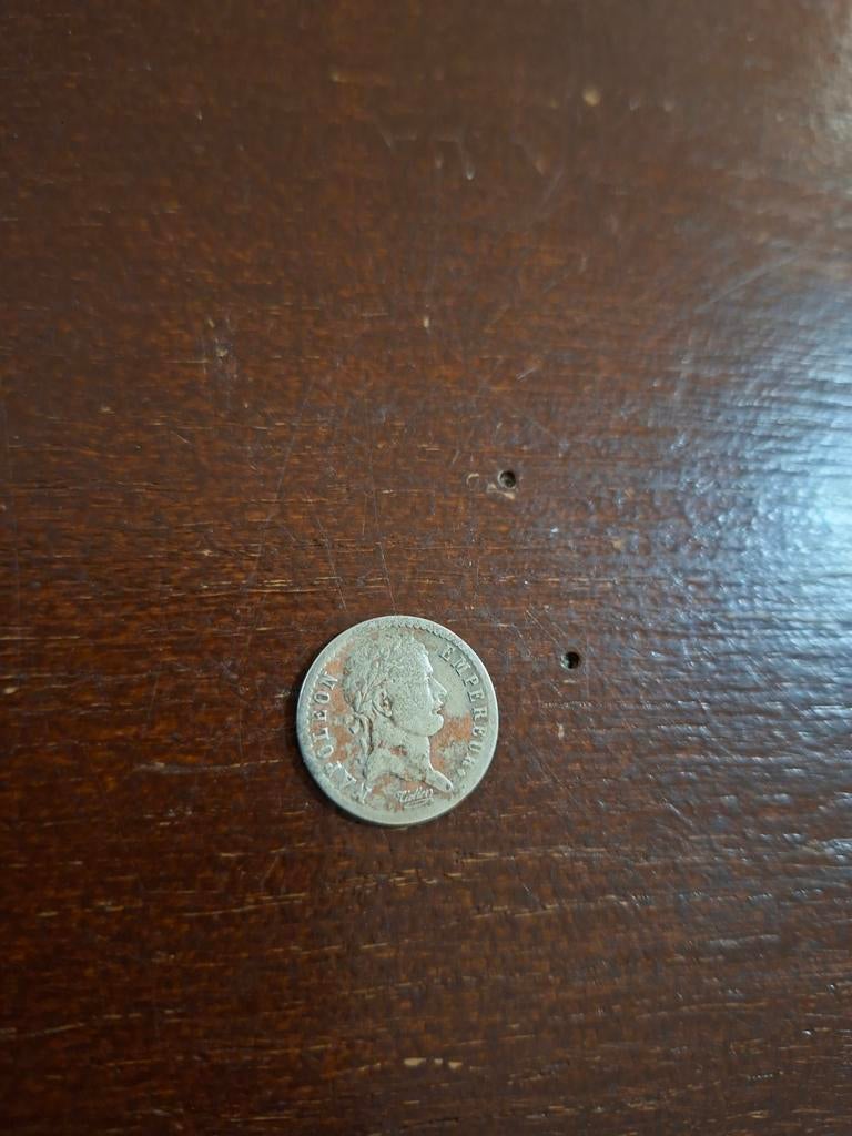 Zilveren Demi franc 1909 W Lille Napoleon 1 munt, Ophalen of Verzenden, Frankrijk