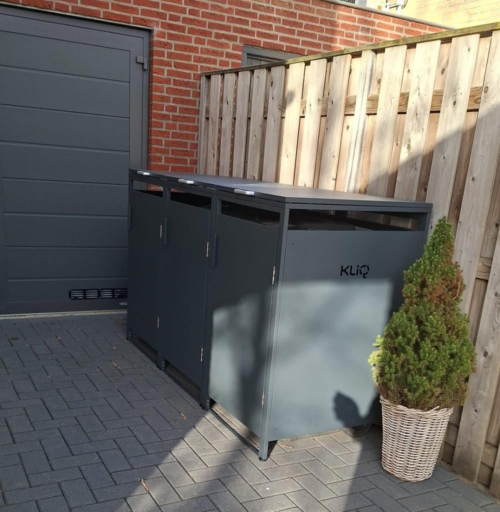 KLIQ kliko ombouw – container ombouw stabiel en met postvak, Tuin en Terras, Bergingen en Tuinkasten, Verzenden, Nieuw, Metaal