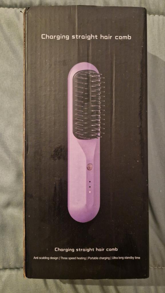 Compacte Draadloze Stijltang Borstel - Oplaadbaar, Ophalen of Verzenden, Nieuw, Haarverzorging