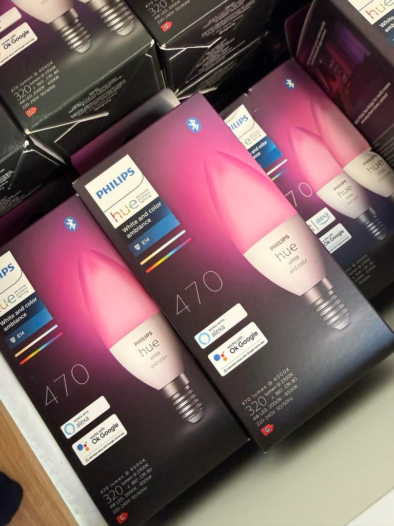 Philips Hue E14 White and Color Ambiance lamp €30 per stuk!, Ophalen, Nieuw