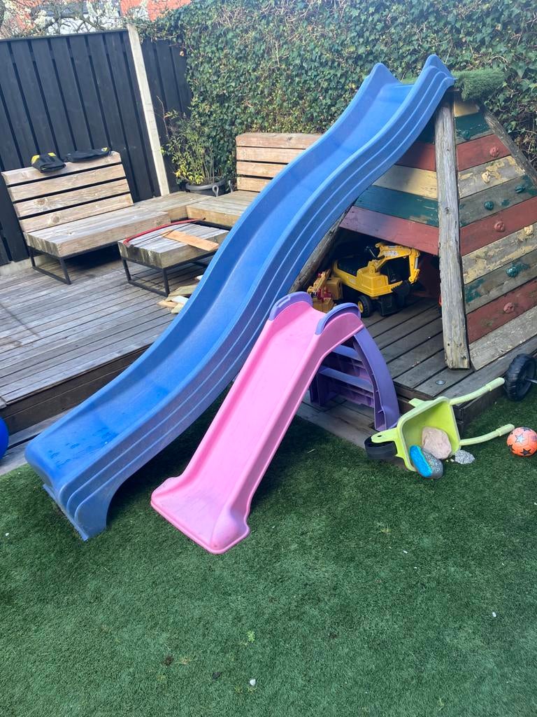 Glijbaan blauw, Ophalen, Gebruikt, Glijbaan