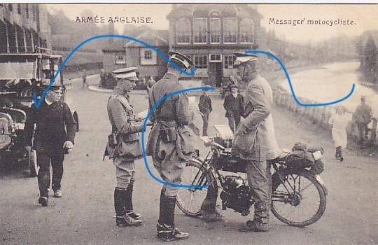 Messenger motor motorcycle WO I militair engels, Ophalen of Verzenden, Voor 1920, Ongelopen, Voertuig