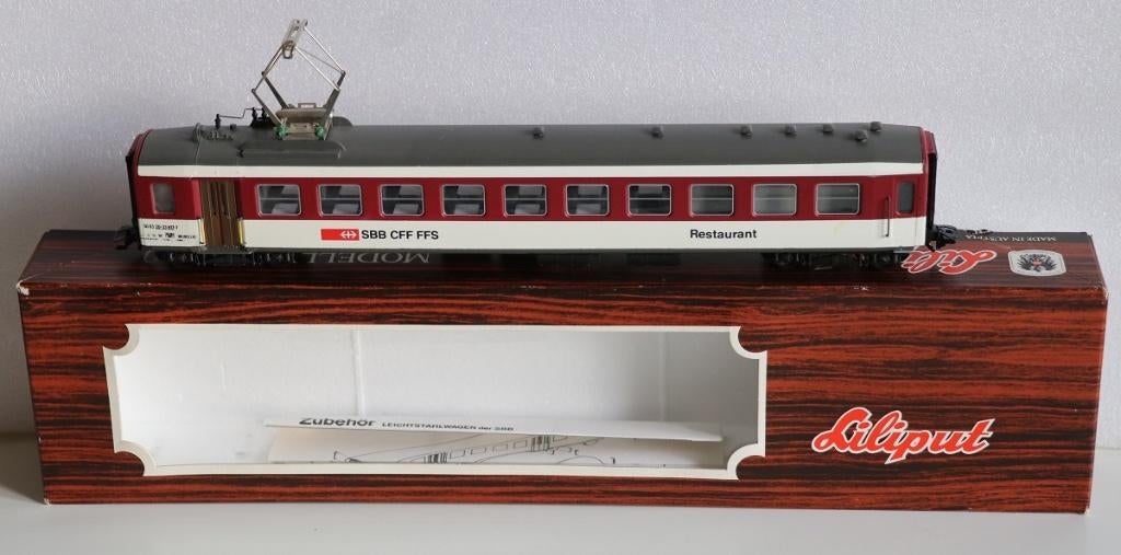WABU / Liliput 87554 restauratie rijtuig Type WR SBB Suisse, Hobby en Vrije tijd, Gebruikt, Gelijkstroom, Wagon, Ophalen of Verzenden