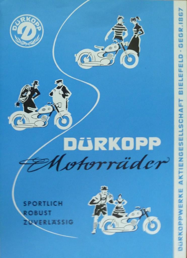 Folder DÜRKOPP Motorräder 1956, Ophalen of Verzenden, Overige merken