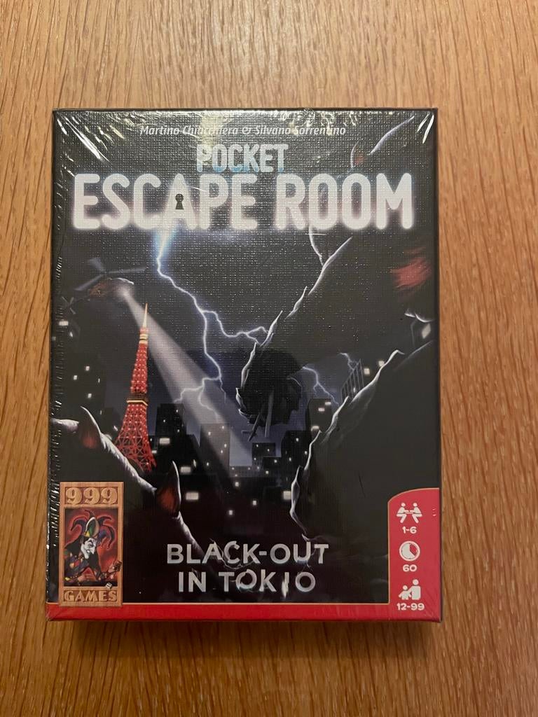 Pocket Escape Room: Black-out in Tokio (999 Games), Een of twee spelers, Ophalen of Verzenden, Nieuw
