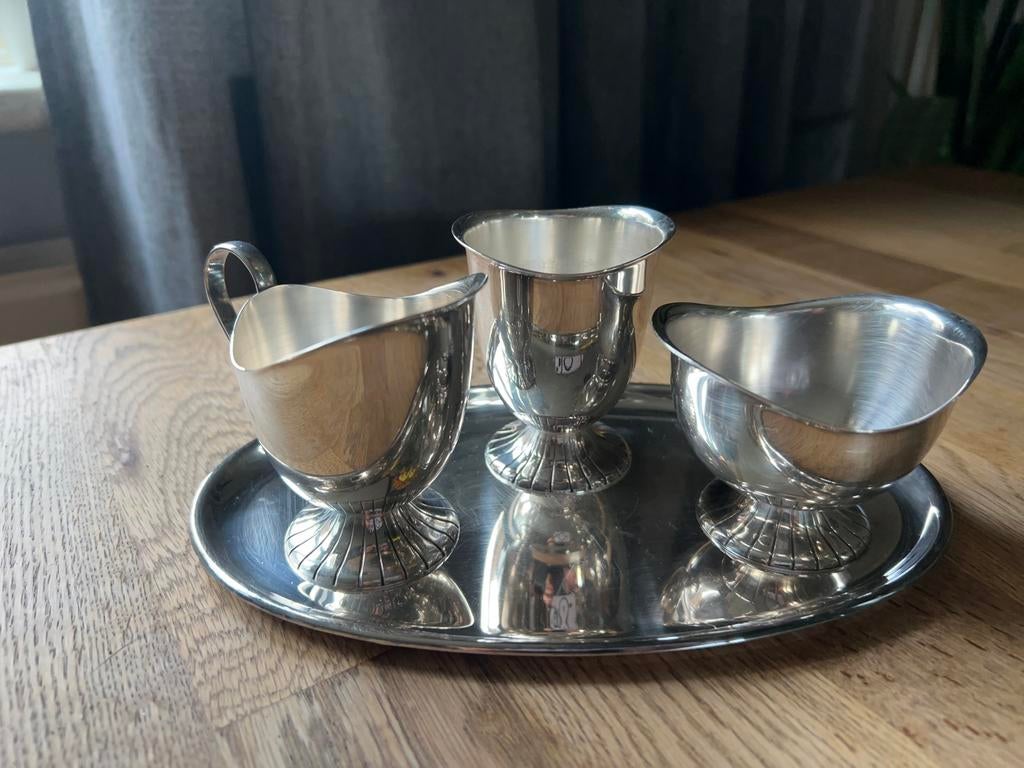 Douwe egberts setje, Antiek en Kunst, Antiek | Goud en Zilver, Ophalen of Verzenden