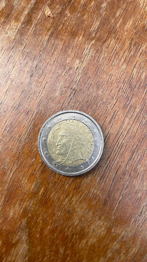 2 Euromunt 2002 Dante Alighieri, Ophalen of Verzenden, Italië, 2 euro
