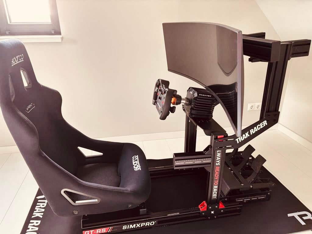 Simrig met 49 inch scherm/Sparco raceseat zonder base etc, Ophalen, Zo goed als nieuw