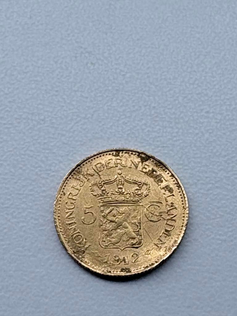 Gouden vijfje 1912 Koningin Wilhelmina, 5 gulden, Koningin Wilhelmina, Losse munt, Goud