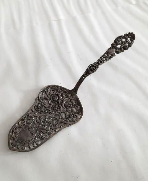 Antieke zilveren Gebakschep - Christoph Widmann (7619-85), Ophalen