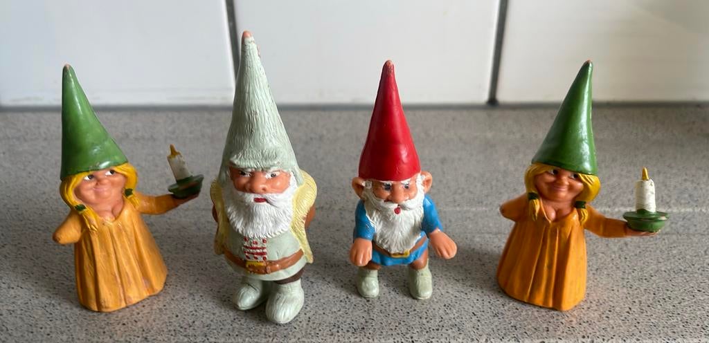 4 David de Kabouter en Lisa poppetjes, Ophalen of Verzenden, Zo goed als nieuw