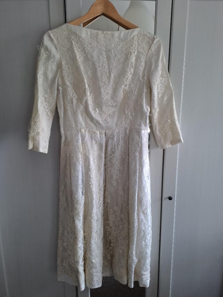 Trouwjurk Vintage, Kleding | Dames, Trouwkleding en Trouwaccessoires, Ophalen, Trouwjurk, Wit, Onbekend