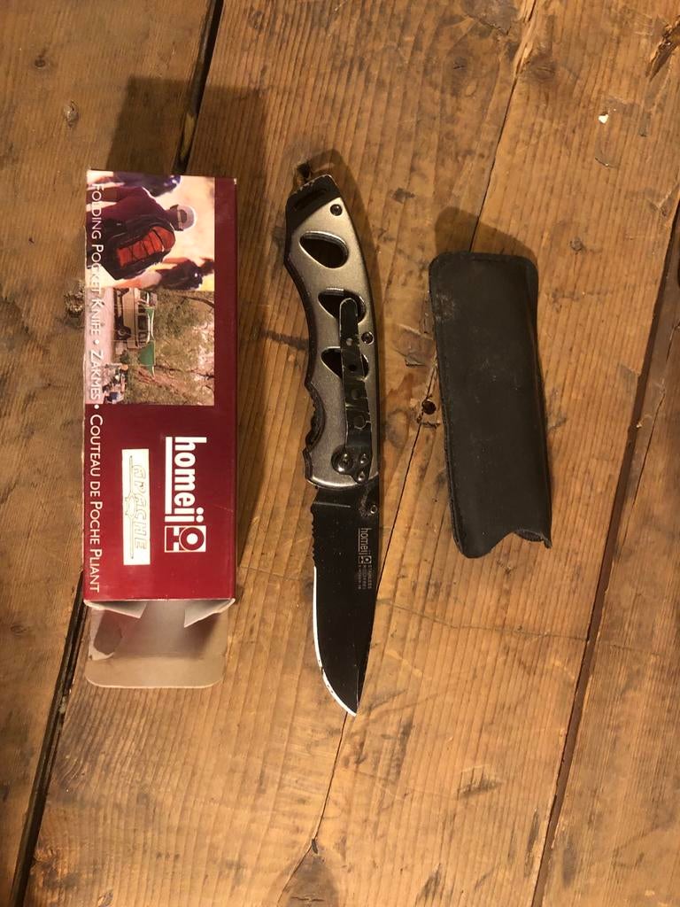 Homeij Apache Zakmes met Etui - Gebruikt, Ophalen of Verzenden, Zo goed als nieuw