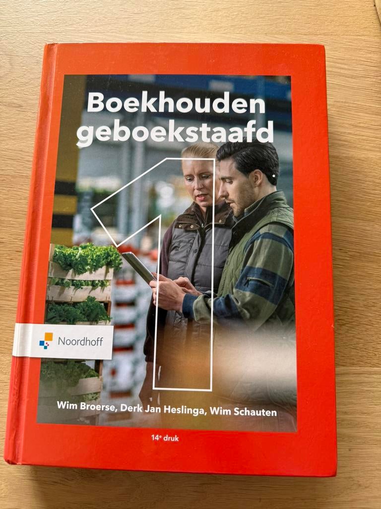Boekhouden geboekstaafd 1; opgaven en uitwerkingen, Ophalen, Zo goed als nieuw, Wim Broerse; Derk Jan Heslinga; Wim Schauten, Economie en Marketing