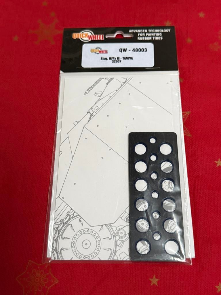Quick wheel qw-48003 stug3 spuit sjablonen voor tamiya 1/48, Tank, 1:32 tot 1:50, Ophalen of Verzenden, Zo goed als nieuw