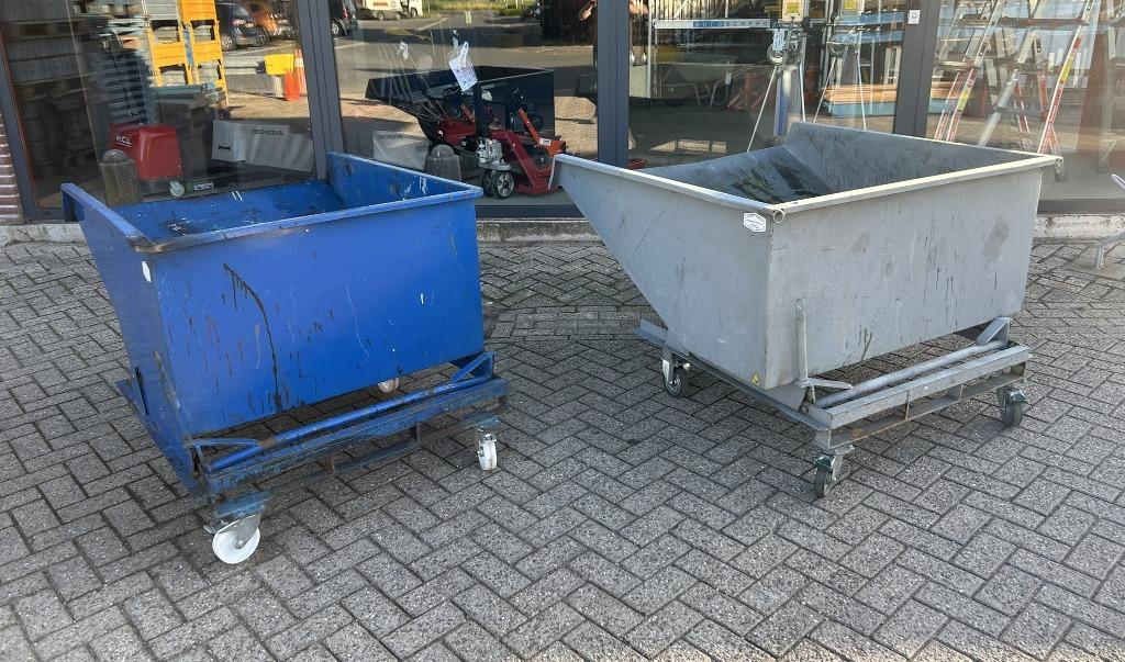 Heftruck kantelbak/kantel bak verrijdbaar 500/600L gebruikt, Ophalen, Gebruikt