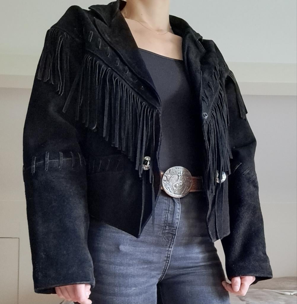 Stars & Stripes Western Jas maat L, Stars & Stripes, Zwart, Maat 42/44 (L), Ophalen of Verzenden