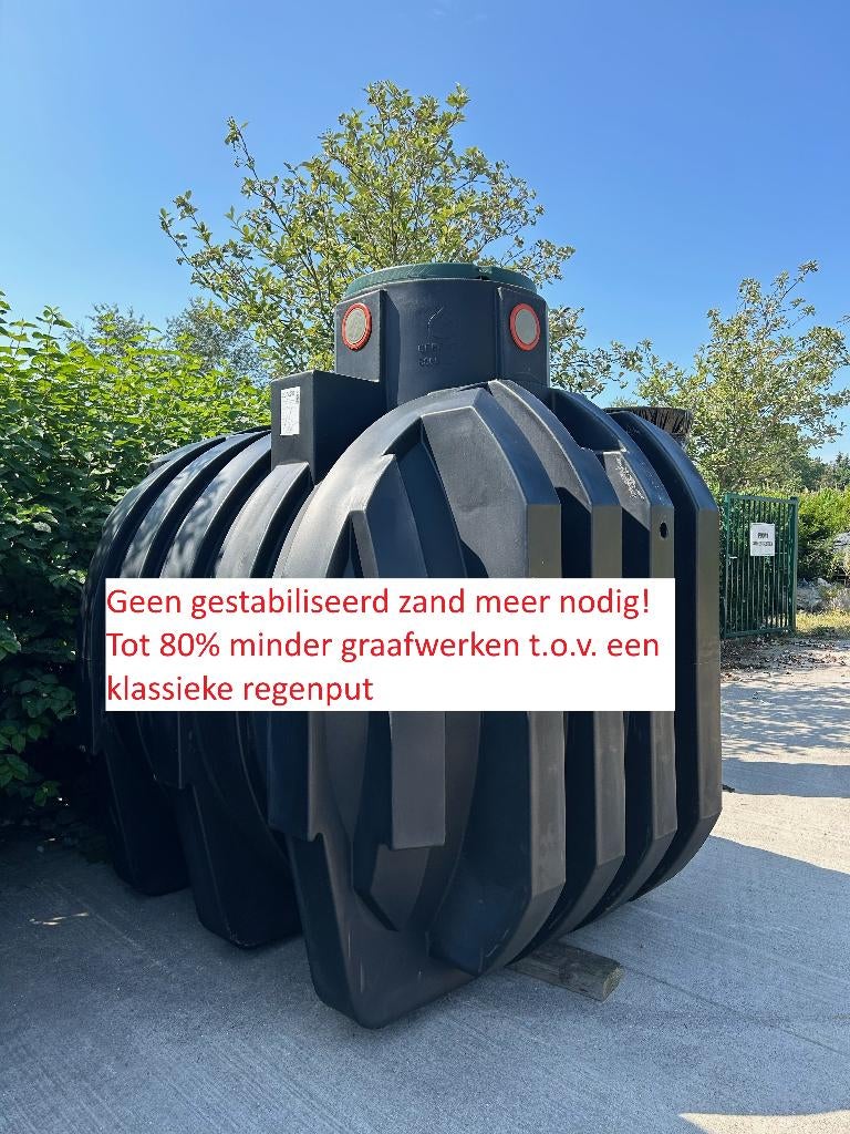 4Rain regenwaterput 6500 L incl. deksel PROMO!, 150 liter of meer, Verzenden, Nieuw, Kunststof