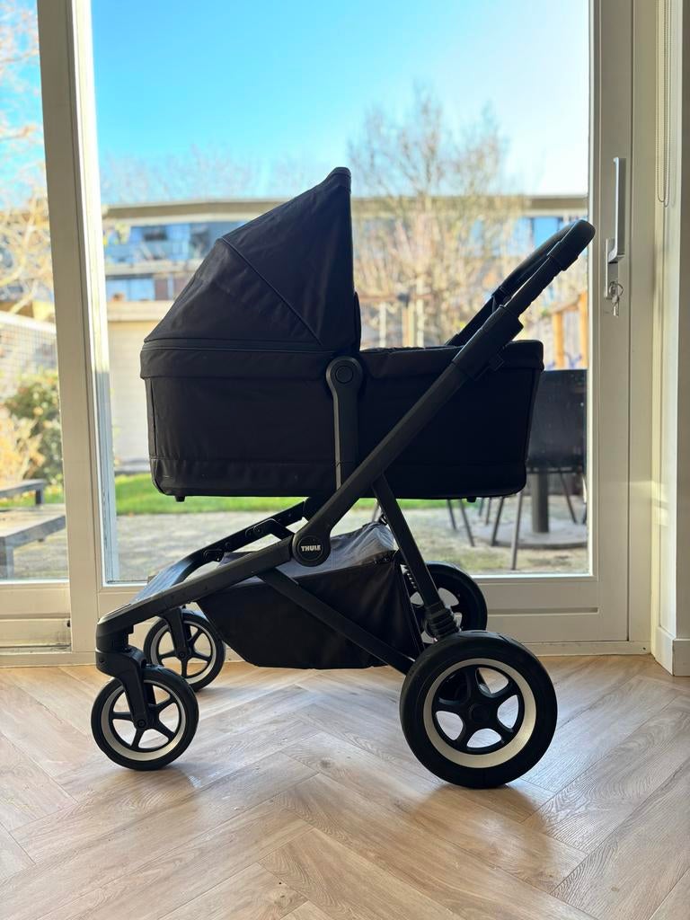 Thule Sleek kinderwagen - complete set! Optie tot duowagen, Gebruikt, Duowagen, Ophalen, Kinderwagen