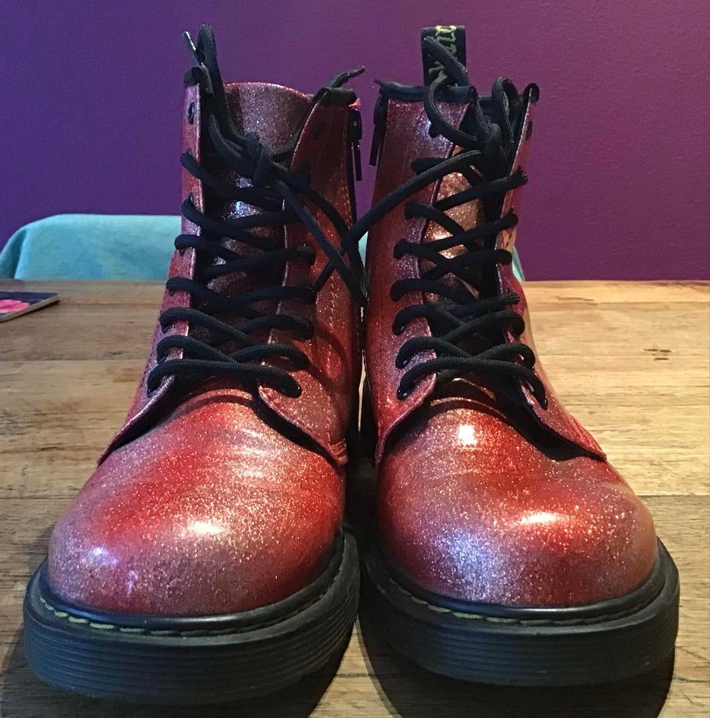Dr. Martens Glitter Laarzen Maat 36, Dr Martens, Meisje, Ophalen of Verzenden, Zo goed als nieuw