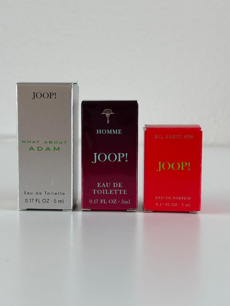 RARE - Set van 3 Joop miniaturen 5 ml, Ophalen, Nieuw, Miniatuur, Gevuld