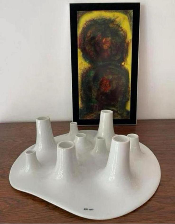 Willem Noyons fruitschaal kandelaar Fruit & Fire keramiek, Antiek en Kunst, Ophalen of Verzenden