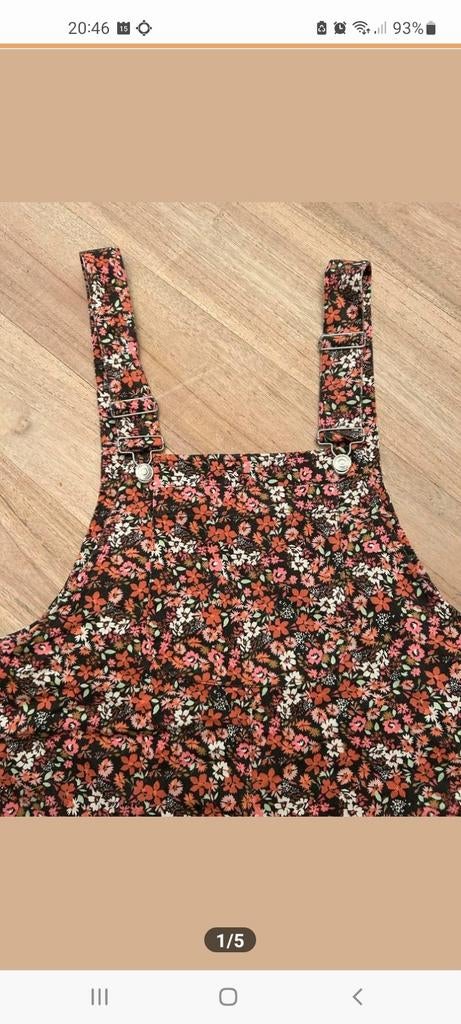 Retro seventies flower power tuinbroek van Zara maat S, Kleding | Dames, Jumpsuits, Zo goed als nieuw, Maat 36 (S), Ophalen of Verzenden