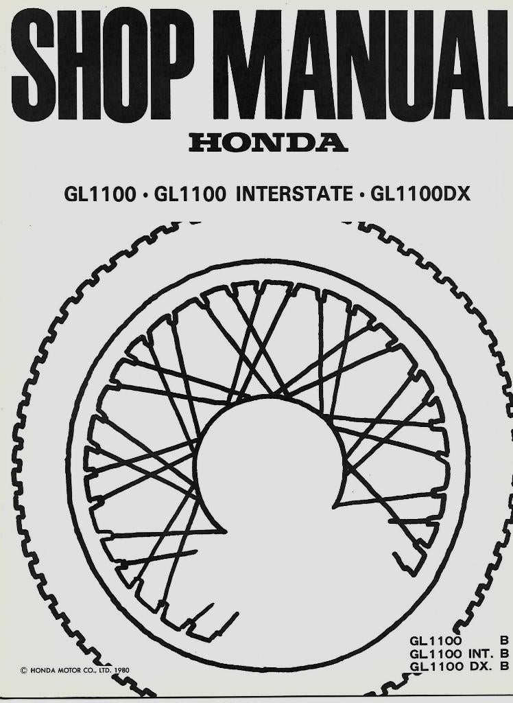 Honda GL1100 GL1100 Interstate GL1100 DX addendum (1063p), Motoren, Handleidingen en Instructieboekjes, Ophalen of Verzenden, Honda