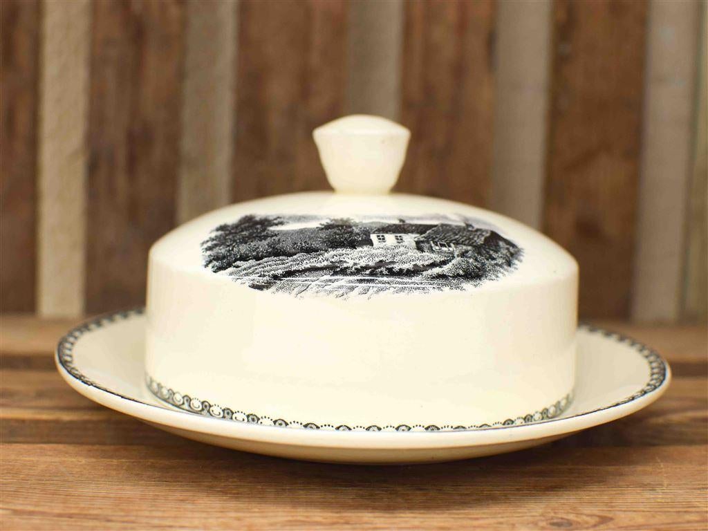 Societe CeramiQue porseleinen ronde botervloot 44750, Gebruikt, Ophalen of Verzenden, Bord(en), Wedgwood