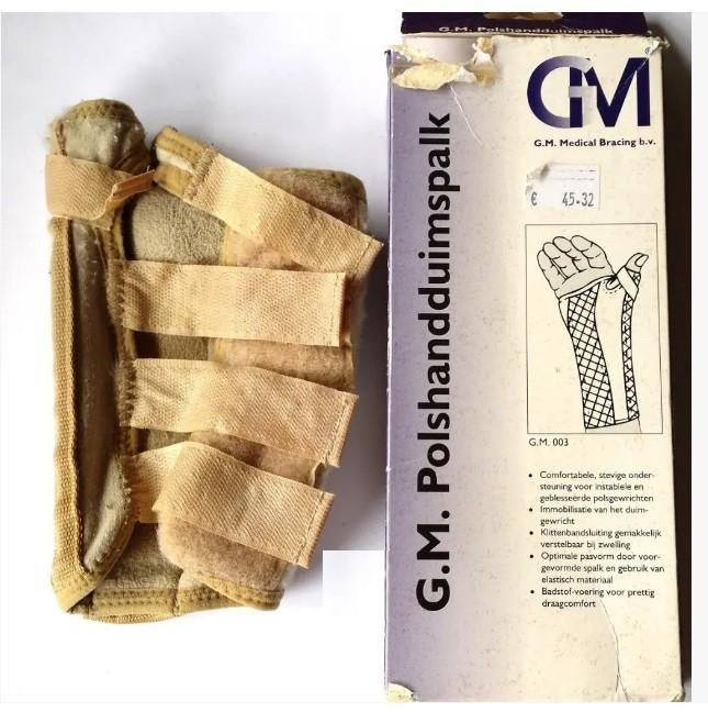 Polshandduimspalk Duimbrace Zorg Brace metaal handschoen GM, Ophalen of Verzenden, Gebruikt
