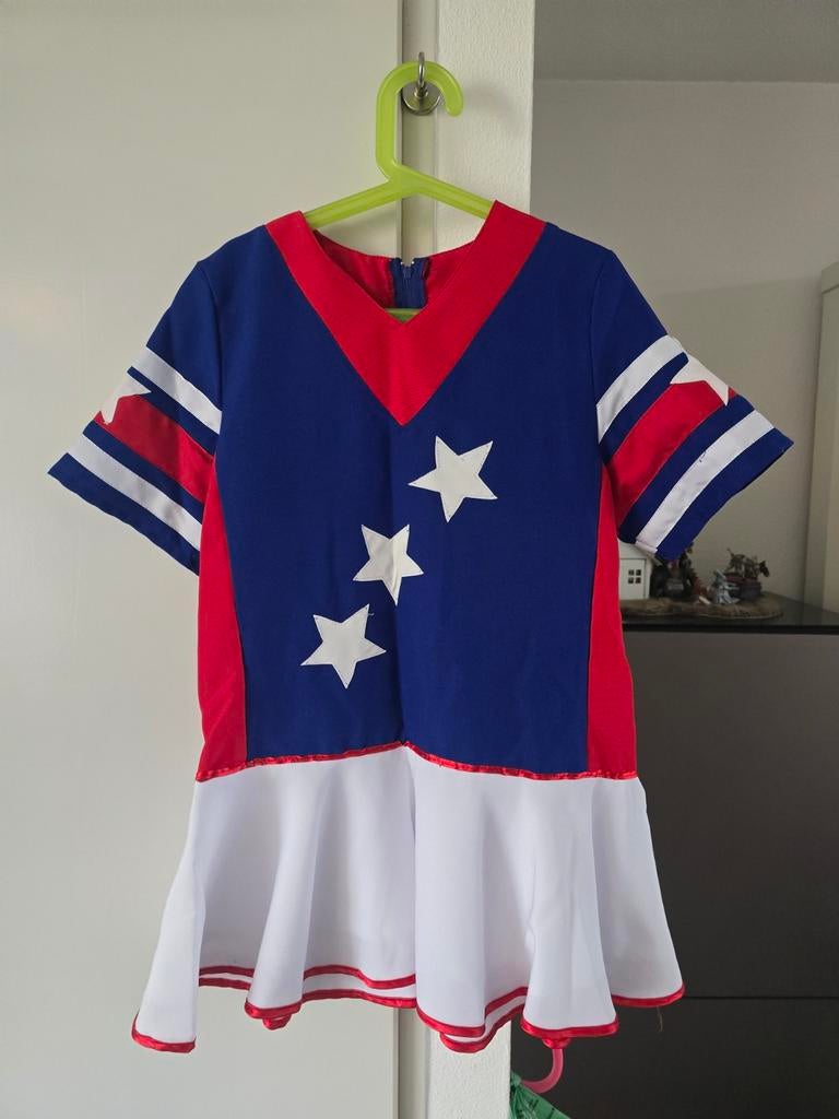 Verkleedkleding set maat 140 cheerleader, Ophalen, Zo goed als nieuw, 134 t/m 140, Meisje