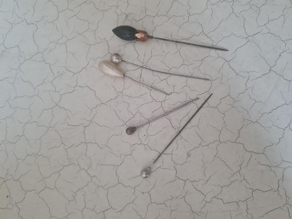 Bijna antieke hoedenspelden, Antiek en Kunst, Ophalen of Verzenden