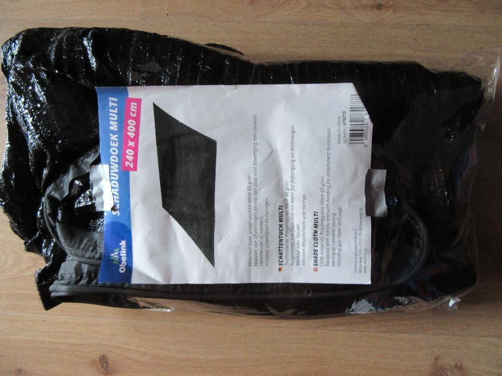 Zonnedoek lang 4 meter voor caravanrail ophalen of verzenden, Caravans en Kamperen, Ophalen, Zo goed als nieuw