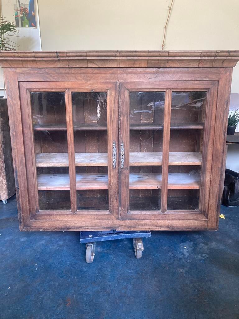 Vitrinekast, buffetkast, Ophalen, Gebruikt, 100 tot 150 cm, 100 tot 150 cm