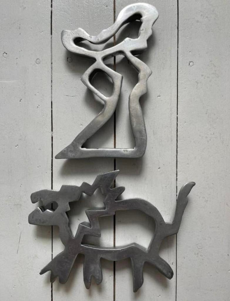 Teun Kees Onderzetter Aluminum Vintage Leeuw, Huis en Inrichting, Woonaccessoires | Onderzetters, Glas of Kopje, Ophalen of Verzenden