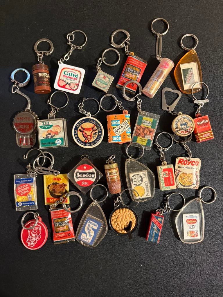 26 sleutelhangers kruidenierswaren, Ophalen of Verzenden, Gebruikt, Merk