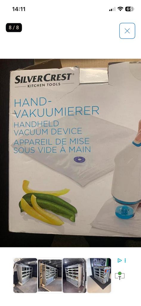 Silvercrest Hand-vakumierer (nieuw), Ophalen of Verzenden, Nieuw