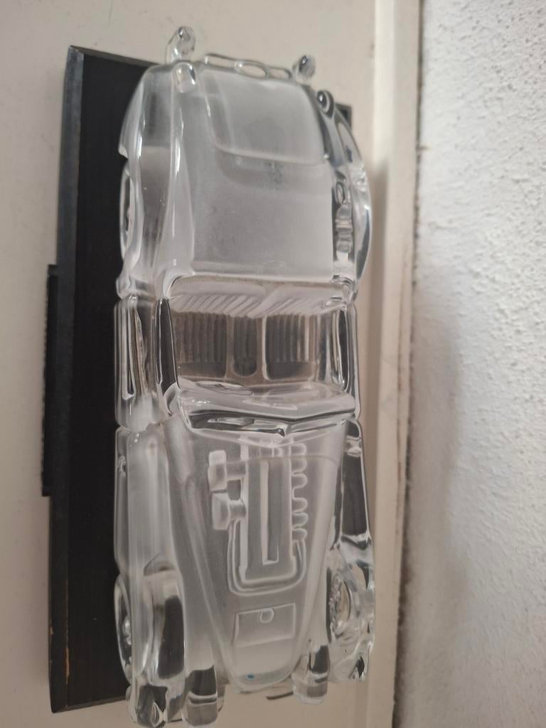 Vintage Glazen Jaguar XR 120 Auto Ornament/presse papier, Ophalen of Verzenden