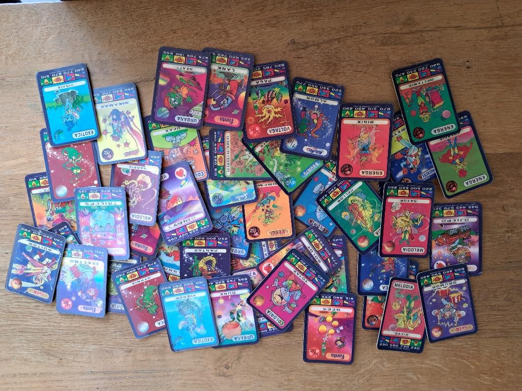 Spacix kaarten uit 1996 - 75+ kaarten zie beschrijving, Ophalen of Verzenden, Zo goed als nieuw