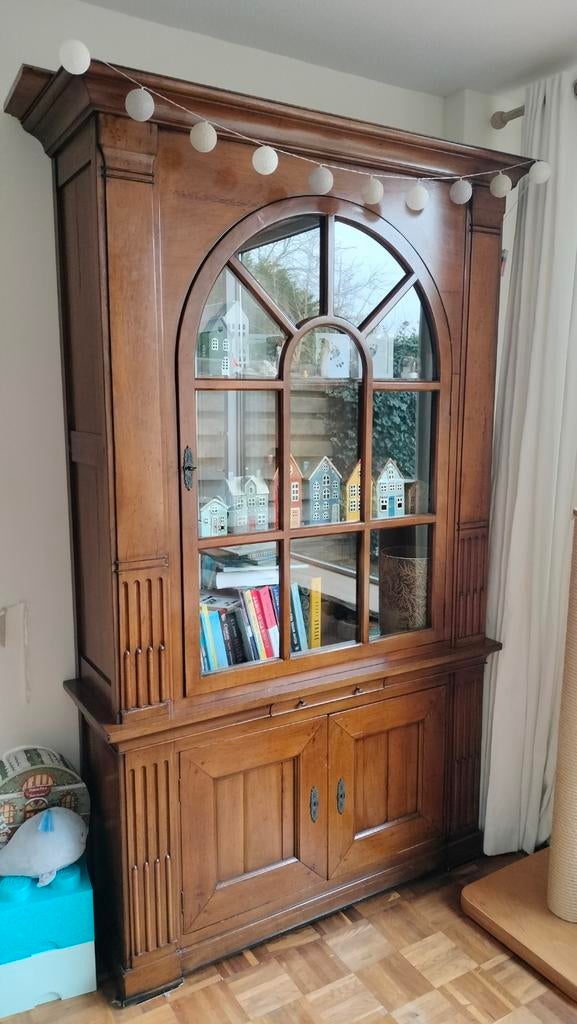 Kast met halfrond venster -Moet nu weg-, Huis en Inrichting, Ophalen, Glas, 100 tot 150 cm, 200 cm of meer