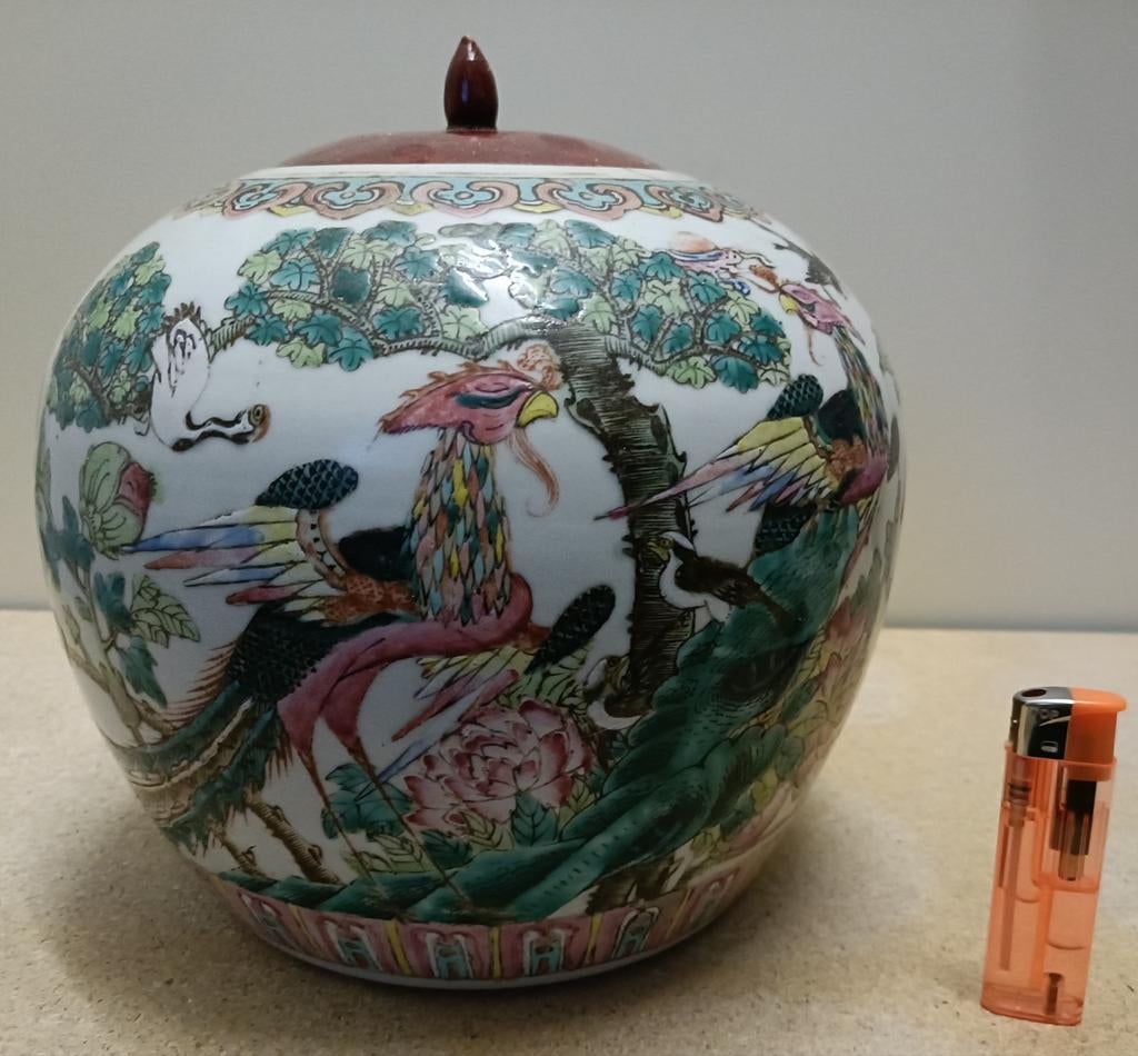 Antieke Chinese porseleinen vaas China Chinees, Ophalen of Verzenden