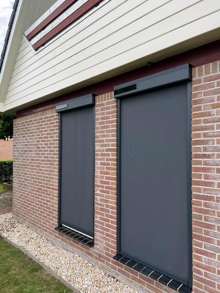 ZipScreen voor ramen en veranda, met solar oplossingen!, Tuin en Terras, Zonneschermen, Ophalen of Verzenden, Nieuw, Elektrisch