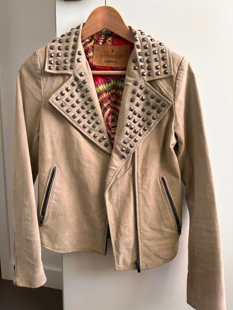 Goosecraft Biker419 Jasje - Maat S, Beige, Ophalen of Verzenden, Zo goed als nieuw, Jasje