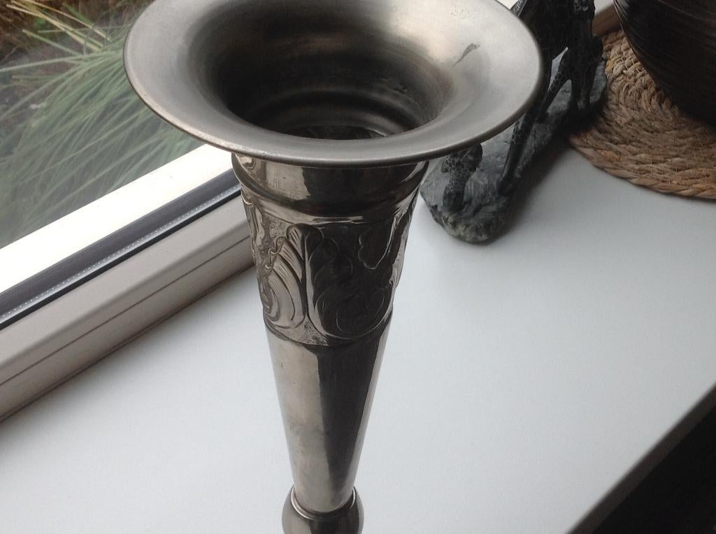 verzilverde vaas, Ophalen of Verzenden